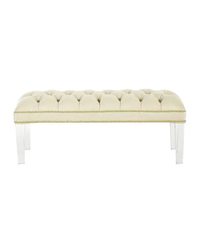 Haute House Custan Leather Bench 42"