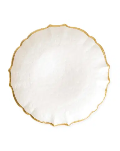 Vietri Baroque Glass White Salad Plate | Thumbnail 1