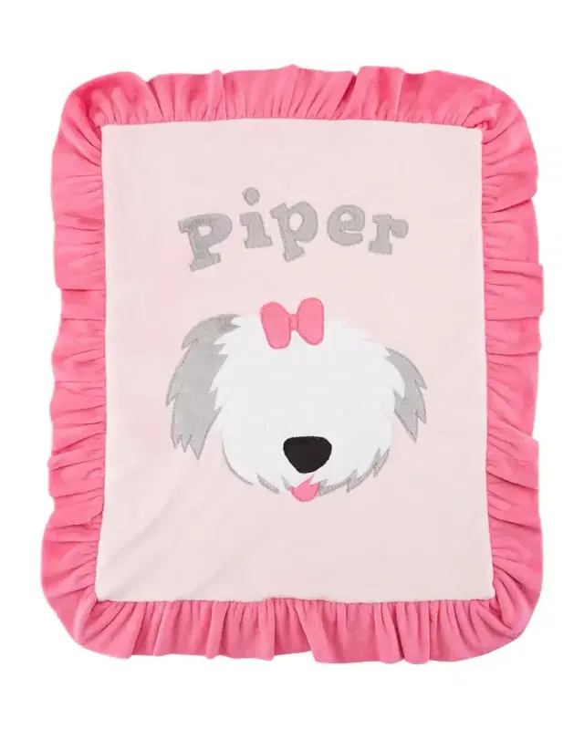 Boogie Baby Personalized Pup Love Plush Lovey, Pink