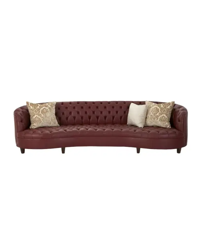 Haute House Magnolia Leather Sofa, 126"