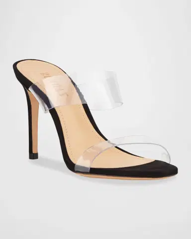 Schutz Ariella Strappy See-Through Vinyl Slide High-Heel Sandals | Thumbnail 2