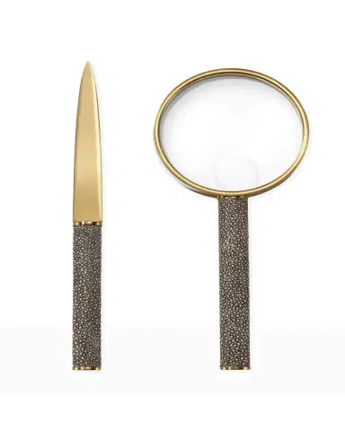 AERIN Faux Shagreen Magnifying Glass and Letter Opener Set | Thumbnail 4