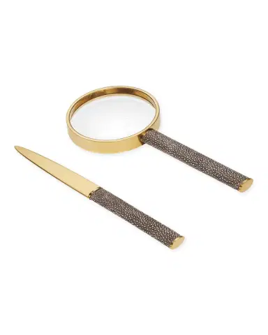 AERIN Faux Shagreen Magnifying Glass and Letter Opener Set | Thumbnail 1