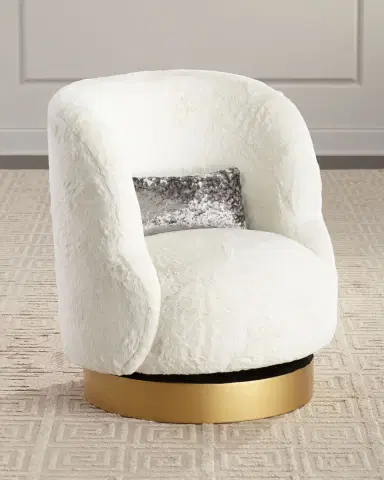 Haute House Mischa Pouf Swivel Chair | Thumbnail 2 Haute House Mischa Pouf Swivel Chair | Thumbnail 2