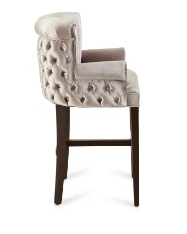 Haute House Eva Mirror Trim & Velvet Barstool | Thumbnail 2
