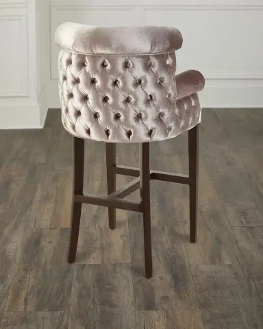 Haute House Eva Mirror Trim & Velvet Barstool | Thumbnail 3