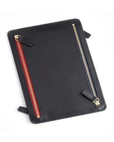 ROYCE New York Monogrammed Leather RFID Blocking Foup Zip Travel Organizer | Thumbnail 2