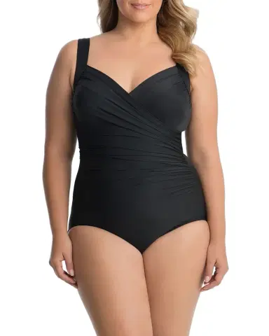 Miraclesuit Plus Size Sanibel Draped One-Piece Swimsuit | Thumbnail 1