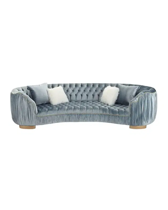 Haute House Emma Curved Sofa, 118.5"