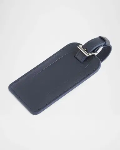 Royce New York Monogrammed Leather Luggage Tag | Thumbnail 5