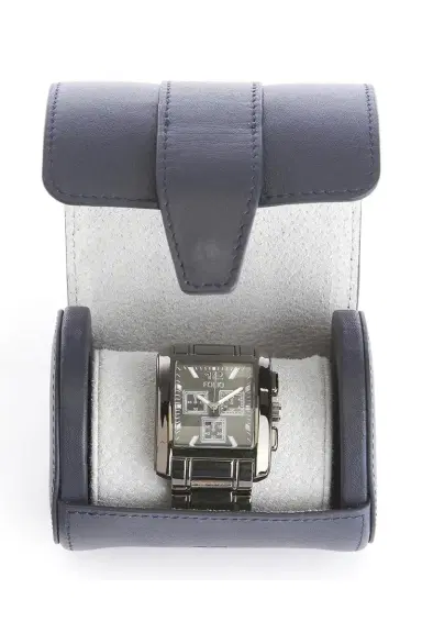 Royce New York Monogrammed Leather Travel Watch Roll, Personalized | Thumbnail 5