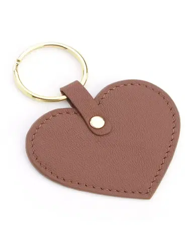 Royce New York Monogrammed Leather Heart-Shaped Key Chain, Personalized | Thumbnail 2