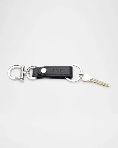 Royce New York Monogrammed Leather Valet Key Chain | Thumbnail 2