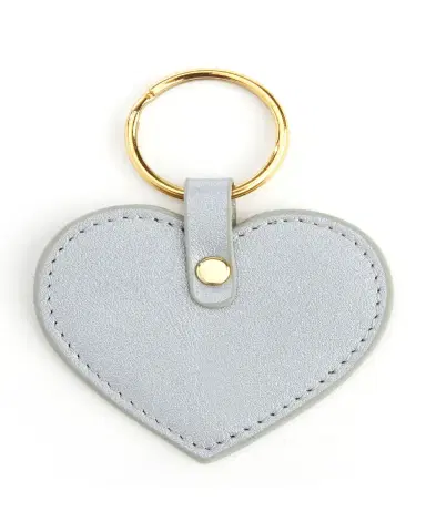 Royce New York Monogrammed Leather Heart-Shaped Key Chain, Personalized | Thumbnail 2