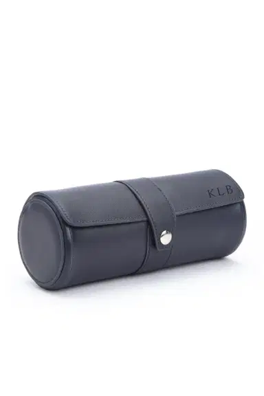 Royce New York Monogrammed Leather Travel Watch Roll, Personalized | Thumbnail 4