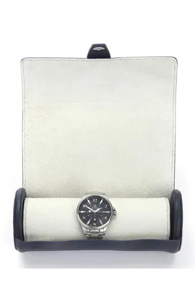 Royce New York Monogrammed Leather Travel Watch Roll, Personalized | Thumbnail 5
