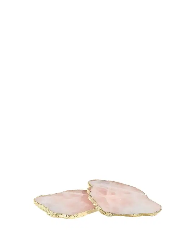 ANNA New York Rose Quartz Coasters, Set of 2