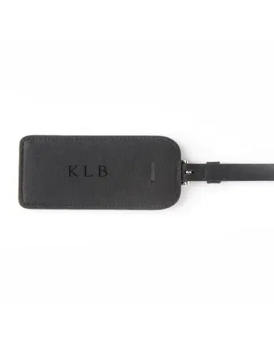 Royce New York Monogrammed Leather Luggage Tag | Thumbnail 3