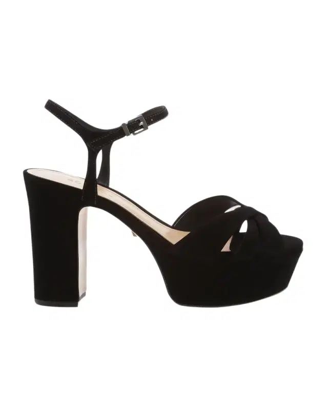 Schutz Keefa Nubuck Ankle-Strap Platform Sandals