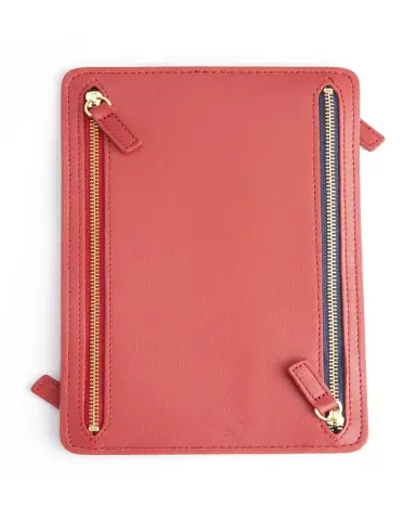 ROYCE New York Monogrammed Leather RFID Blocking Foup Zip Travel Organizer | Thumbnail 2