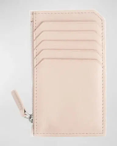 ROYCE New York Monogrammed Zippered Leather Credit Card Case | Thumbnail 2