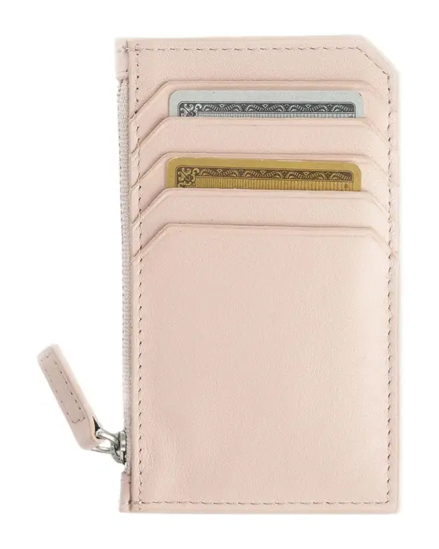 ROYCE New York Monogrammed Zippered Leather Credit Card Case