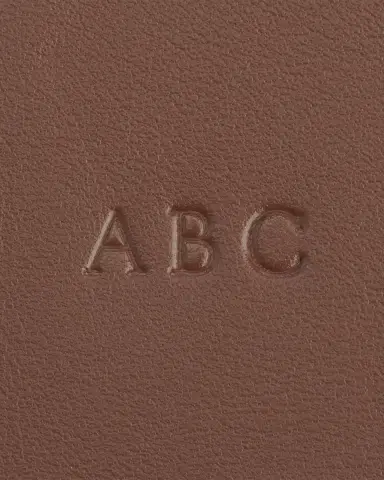 Royce New York Monogrammed Leather Luggage Tag | Thumbnail 2