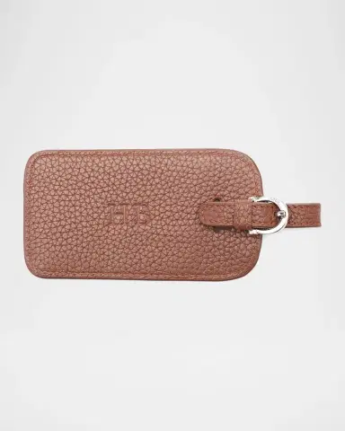 Royce New York Monogrammed Leather Luggage Tag | Thumbnail 3