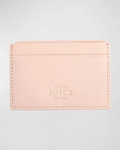 Royce New York Monogrammed RFID Blocking Leather Card Wallet, Personalized | Thumbnail 2