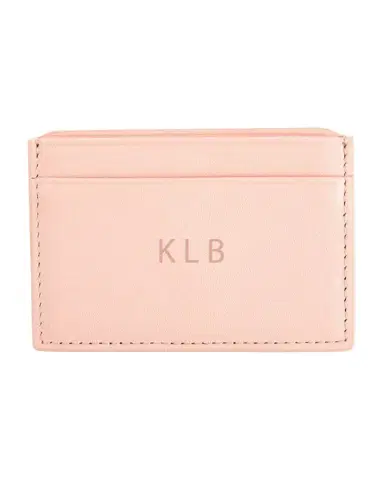 Royce New York Monogrammed RFID Blocking Leather Card Wallet, Personalized | Thumbnail 1