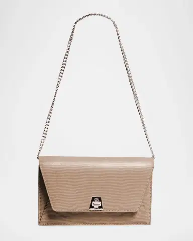 Akris Anouk Lizard-Print Clutch Bag w/ Chain | Thumbnail 4
