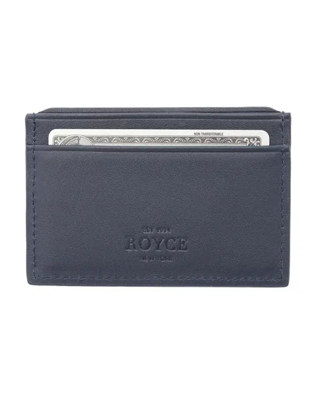 Royce New York Monogrammed RFID Blocking Leather Card Wallet, Personalized