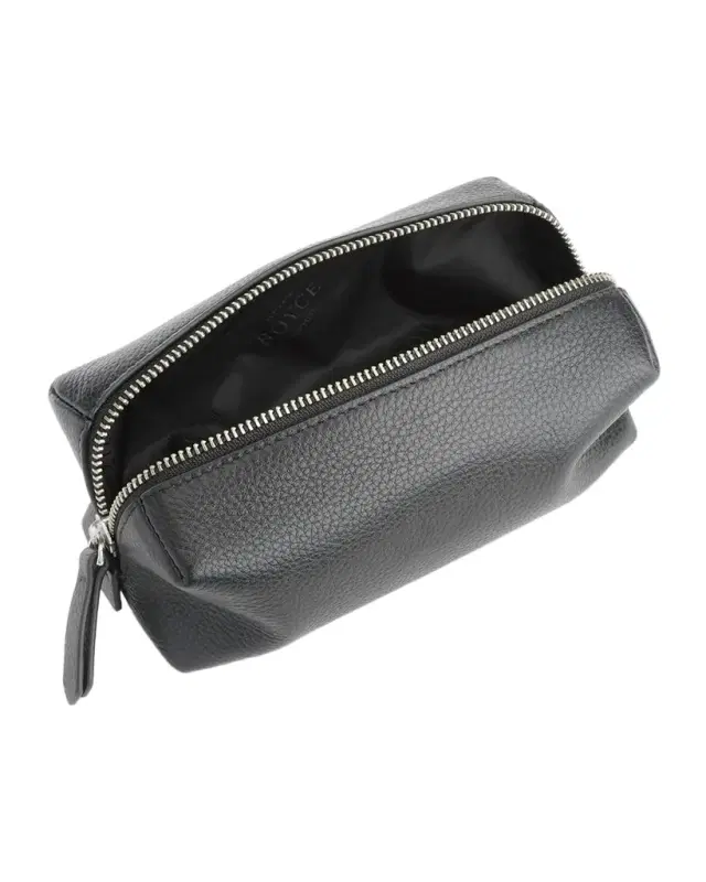 ROYCE New York Monogrammed Leather Zippered Utility Bag