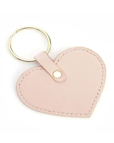 Royce New York Monogrammed Leather Heart-Shaped Key Chain, Personalized | Thumbnail 2