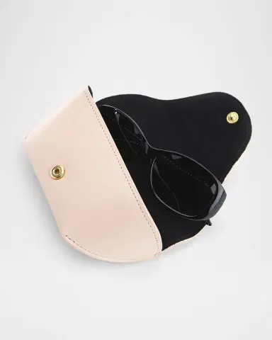 Royce New York Monogrammed Leather Sunglasses Carrying Case | Thumbnail 2