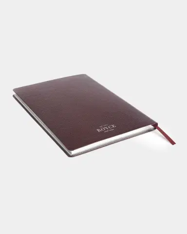 Royce New York Monogrammed Leather Bound Executive Notebook, Personalized | Thumbnail 2
