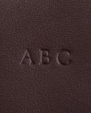 Royce New York Monogrammed Leather Bound Executive Notebook, Personalized | Thumbnail 3