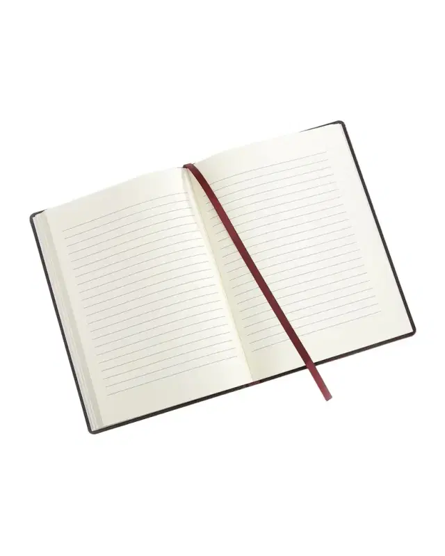 Royce New York Monogrammed Leather Bound Executive Notebook, Personalized