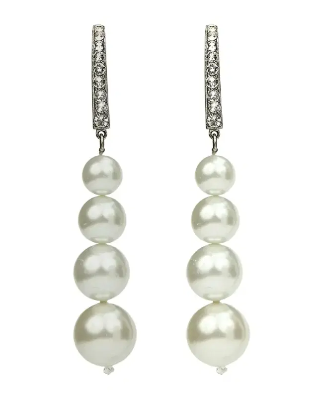 Pearly Multi-Drop Earrings
