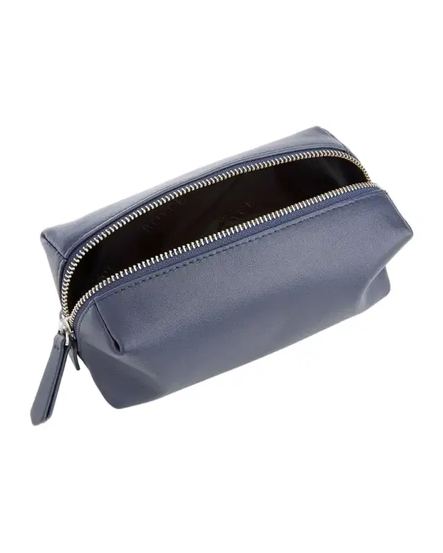 ROYCE New York Monogrammed Leather Zippered Utility Bag