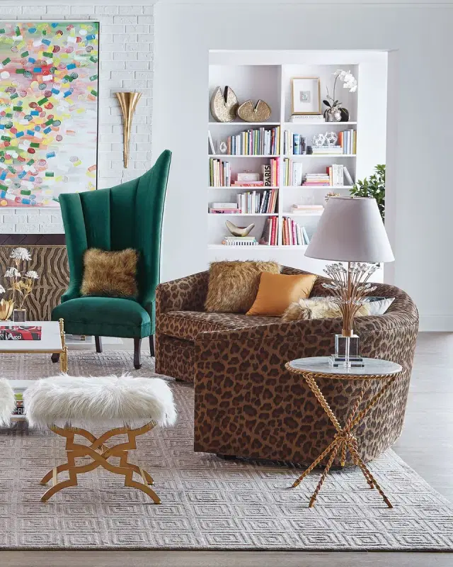 Haute House Kylee Leopard Sofa, 126"
