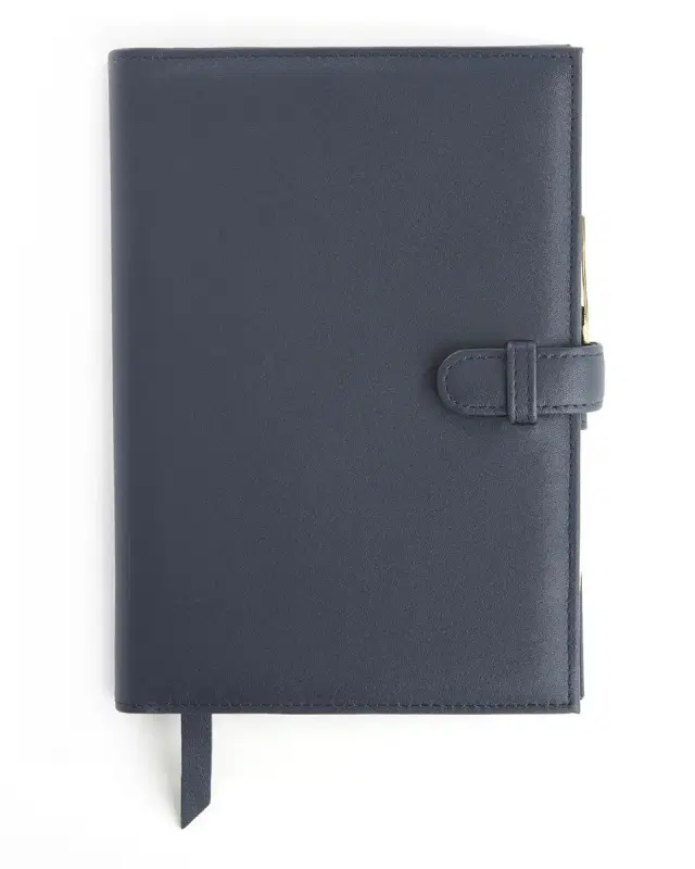 ROYCE New York Monogrammed Leather Executive Journal with Rollerball Pen