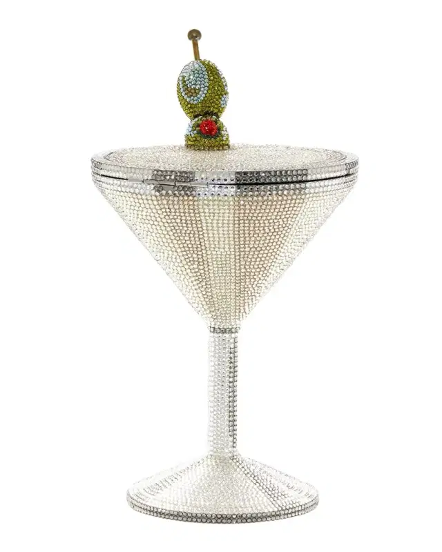 Beaded Martini Glass Cocktail Clutch