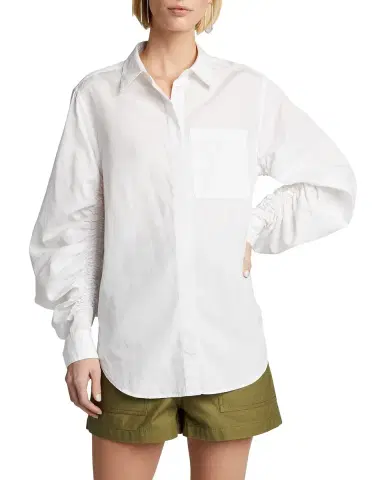 3.1 Phillip Lim Long-Sleeve Shirt W Gathered Detail | Thumbnail 3