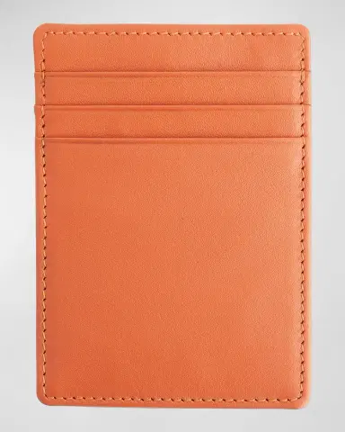 ROYCE New York Monogrammed Leather Magnetic Money Clip Wallet, Personalized | Thumbnail 2