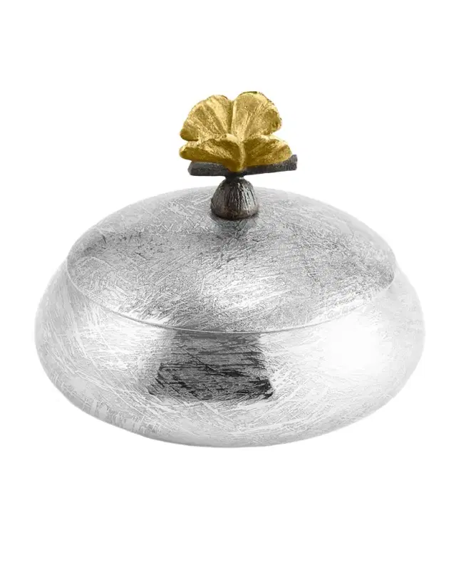 Michael Aram Butterfly Ginkgo Round Trinket Box