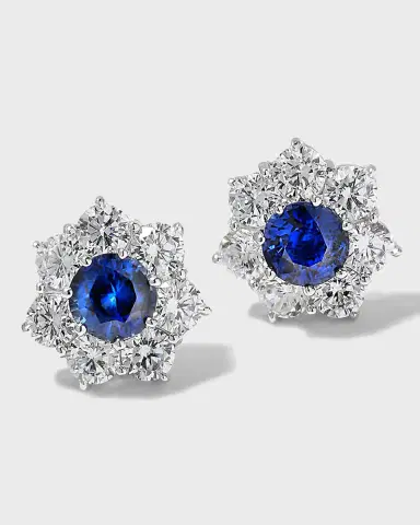 Fantasia by DeSerio 5.5mm Round Cubic Zirconia Center and Flower Earrings | Thumbnail 3 Fantasia by DeSerio 5.5mm Round Cubic Zirconia Center and Flower Earrings | Thumbnail 3