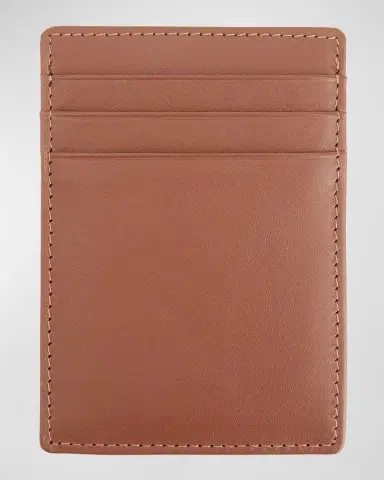 ROYCE New York Monogrammed Leather Magnetic Money Clip Wallet, Personalized | Thumbnail 2
