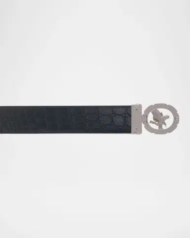 Stefano Ricci Men's Crocodile Belt with Eagle Buckle | Thumbnail 2