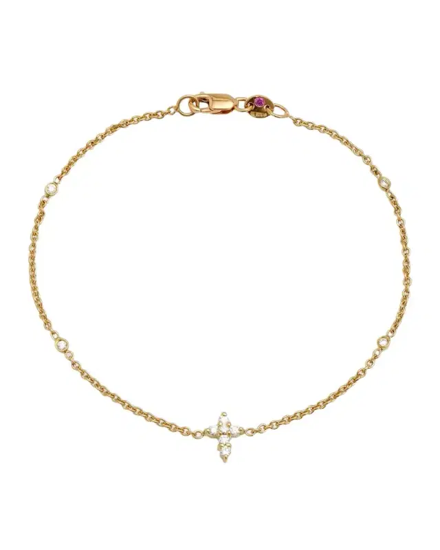 Tiny Treasure Diamond Cross Bracelet